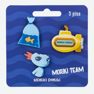 MORIKI DORIKI Набор значков MORIKI TEAM, 3 шт.