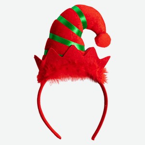 Ободок Santa s World карнавальный с шапочкой красный/зеленый 17*24см артNY01852