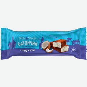 Батончик Milla Vanilla с кокосовой стружкой в глазури с какао 40 г