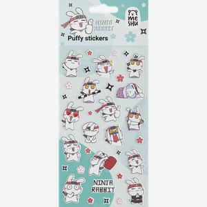 Наклейки объемные MESHU Ninja Rabbit, 10х23см