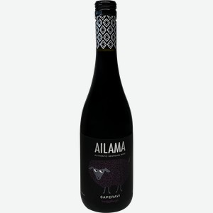 Вино AILAMA Саперави ординарное сортовое красное сухое, 0.75л