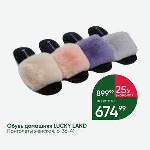 Обувь домашняя LUCKY LAND Пантолеты женская, р. 36-41