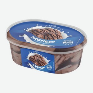 Мороженое Пломбир шоколадный Славино 12% 450г