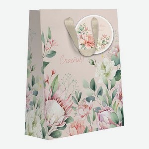 Декоративный пакет премиум LVS Сити Хоум Трейд Protea 31.5*25.5*11см в ассортименте