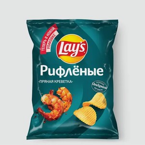 Чипсы «Lay s» рифленые со вкусом Пряная креветка, 105 г
