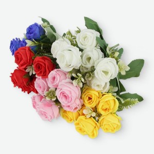 Букет искусственных цветов Розы Маркет 31см, 6шт