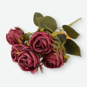 Букет искусственных цветов Розы Маркет 35см, 5шт