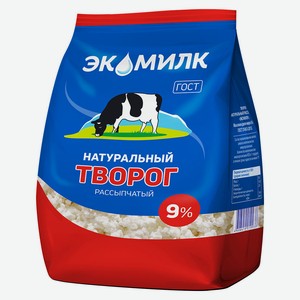 БЗМЖ Творог рассыпчатый Экомилк 9% 280г