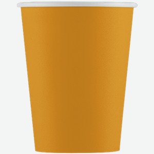Стакан бумажный 250 мл Оранжевый 6шт