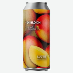 Напиток пивной «Бакунин» Милкшейк Ипа Манго нефильтрованный 6,5%, 450 мл