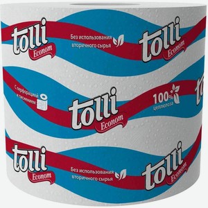 Туалетная бумага Tolli эконом 1 слой 1 рулон