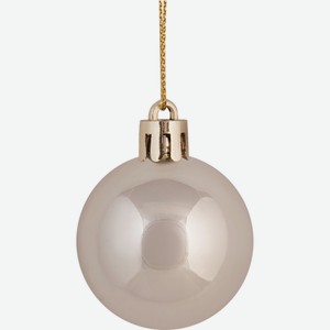 Шар елочный HOMECLUB пластиковый 5см глянц/мат/глиттер, цв.шампань HP5001-01S01, Китай