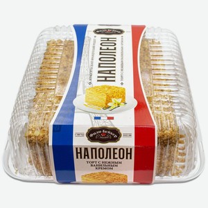 Торт Фили-Бейкер Наполеон слоеный 660г, 660 г