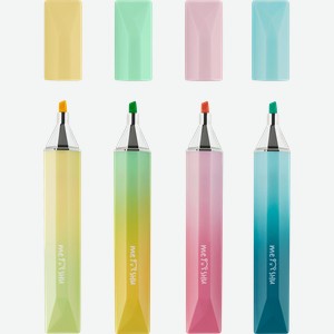 Текстовыделитель MESHU Diamond, пастельные цвета, 1–4мм, в ассортименте