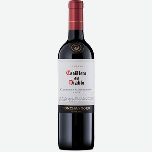 Вино CASILLERO DEL DIABLO Y Toro Каберне Совиньон сортовое выдержанное красное сухое, 0.75л