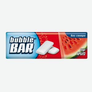 Жевательная резинка BUBBLE BAR АРБУЗ 13,2Г, , ,