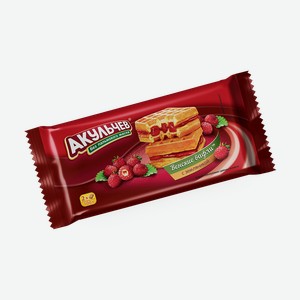Вафли венские с земляникой «Акульчев», 100 г