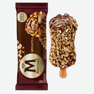 Мороженое сливочное «Магнат» Брюнетка в шоколаде с ароматом грецкого ореха эскимо БЗМЖ, 74 г