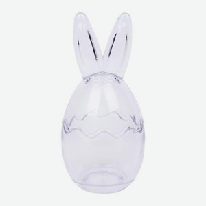 Конфетница стеклянная Заяц 21.5см