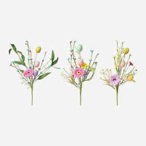 Пасхальная веточка с декором 35см