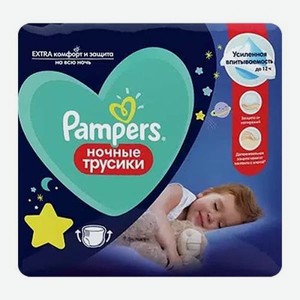 Ночные трусики р.5 12-17кг Junior Pampers 76шт