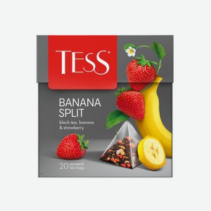 Чай черный Tess Banana Split с ароматом банана и клубники 20
