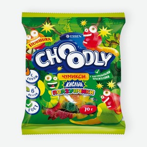 Мармелад Choodly Кислые ползунчики жевательный, 70г, 70 г