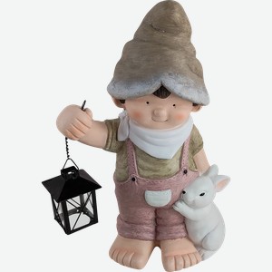 Фигура садовая GIARDINO CLUB Ребенок с фонарем 25,5х16,5х43см, Арт. DC238181