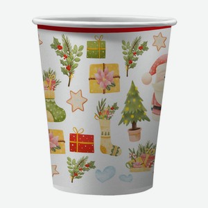 Набор бумажных стаканов Пряничный домик, 6 шт*250 мл