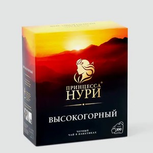 Чай черный «Принцесса Нури» высокогорный, 100 пакетиков, 200 г