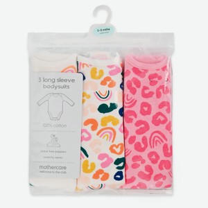 Боди для новорожденных Mothercare с длинным рукавом 3 шт, р. 56-92