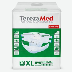 Подгузники для взрослых TerezaMed Normal XL 6 капель, 30 шт
