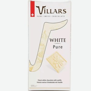 Шоколад белый Villars с ванилью 100г, 100 г
