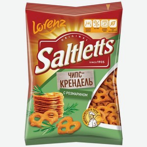 Чипс-крендель Saltletts с розмарином хрустящий 70г, 70 г
