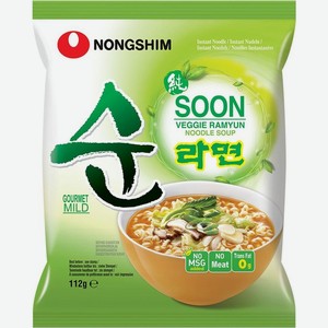 Лапша Nongshim овощная быстрого приготовления 112г, 112 г