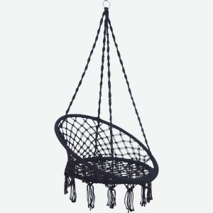 Кресло подвесное GIARDINO CLUB плетеное круглое d 60/80см, черное, Арт. LTAE009.1