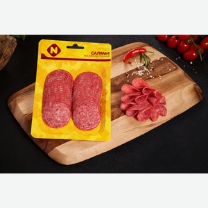 Колбаса ОСТАНКИНО салями мелкозернен. с/к с/н в/у нар, Россия, 120 г