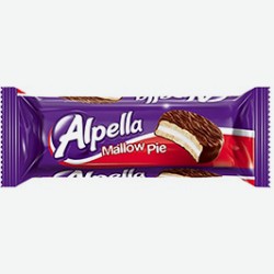 Печенье-сэндвич ALPELLA в шоколадной глазури с маршмеллоу, 200г