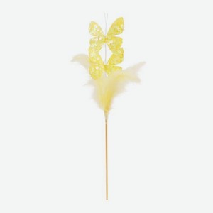 Пасхальный декор Топпер с перьями 16см в ассортименте