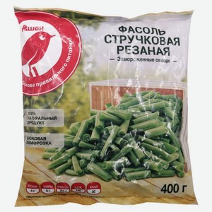 Фасоль стручковая резаная Ашан замороженная, 400 г