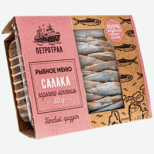 Салака горячего копчения петротрал Рыбное меню, неразделанная, 300г