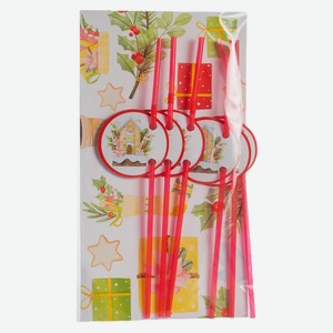 Набор трубочек Пряничный домик, 6 шт