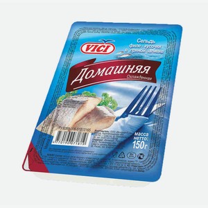 Сельдь соленая Vici Домашняя в пряной заливке филе-кусочки, 150 г