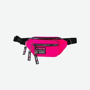 PLAYTODAY Сумка поясная для девочек BE POSITIVE, цвет: Красный, 0.001 шт, размер: 27*13*9 см