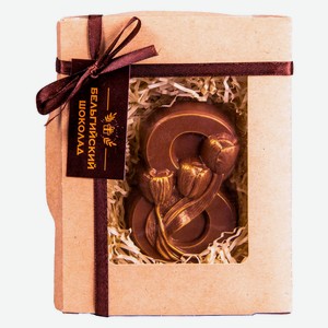 Фигурка шоколадная «Время шоколада» 8 марта Три тюльпана, 80 г