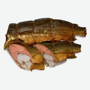 Рулет скумбрия в горбуше горячего копчения, вес цена за 100 г