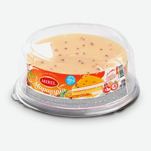 Торт бисквитный MIREL Маракуйя с воздушно-молочным кремом и пюре из маракуйи охлажденный, 750 г