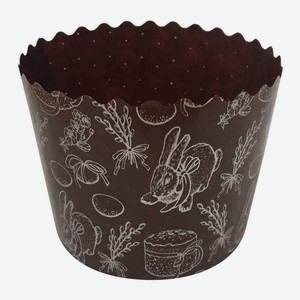 Форма для выпечки кулича бумажная. Набор 6 шт. Диаметр 7см,