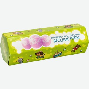 Набор подарочный CAFE MIMI бурлящие шары для ванны весёлые игры, Россия, 3 шт