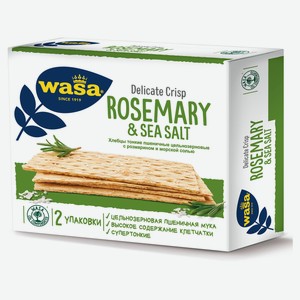 Хлебцы Wasa тонкие пшеничные цельнозерновые с розмарином и морской солью Швеция, 190 г